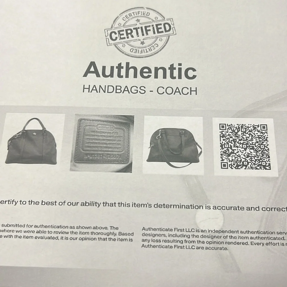 Coach F25671 Black Leather Peyton Dome Satchel Crossbody/Hand bag